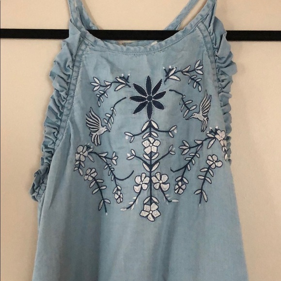 Blue Rain Like New Flowy Tank Size M - Picture 3 of 4